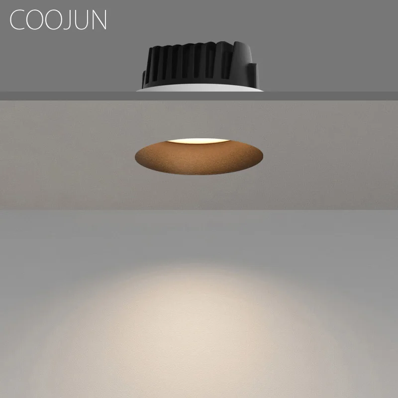 Coojun LED bez okrajového tenkého downlight 7W 12W 110V-240V Vymeniteľné bodové svetlá Stropná lampa pre domáce obchody Indoor osvetlenie