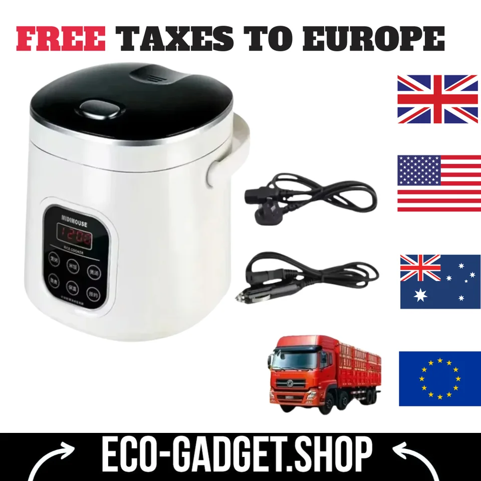 Cooker s ryžou 12 V 24V 220V CAR HOME DOULU POUŽITIE SLEDOVANIE SLEDOVANIA RICE COWER 24V TRACK