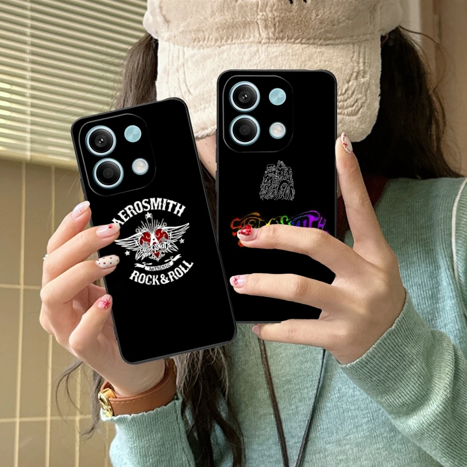 Cool A-Aerosmith mobilný mobilný telefón pre puzdro pre Xiaomi Redmi Note 13 12 11 10 9 8 7 6 SA Pro Lite plus 5G čierny telefónny kryt s obalom