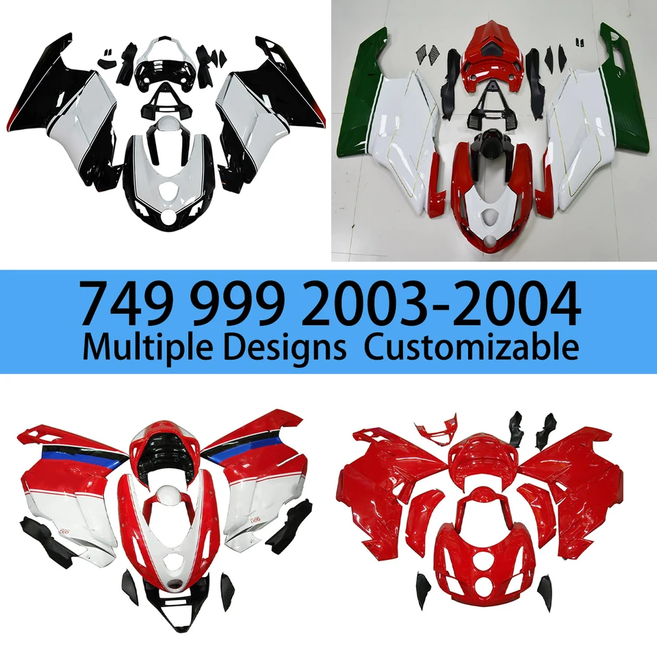 Cool Fairing Kit 749 2003 2004 Aftermarket Motocyklové Fairings Free Custom Workwork Set pre Ducati 999 03 04