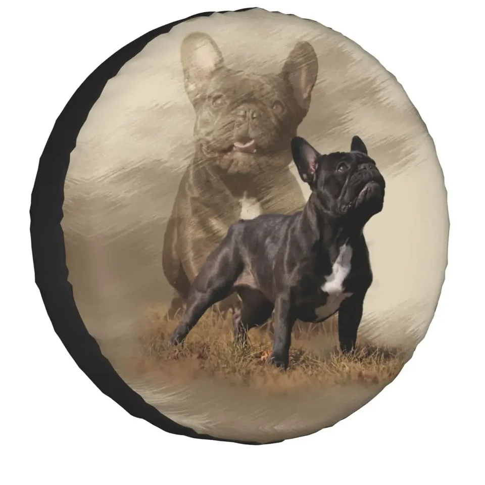 Cool francúzsky buldog náhradný kryt pneumatiky pre Jeep Hummer Pet Dog Car Wheel Colors 14 