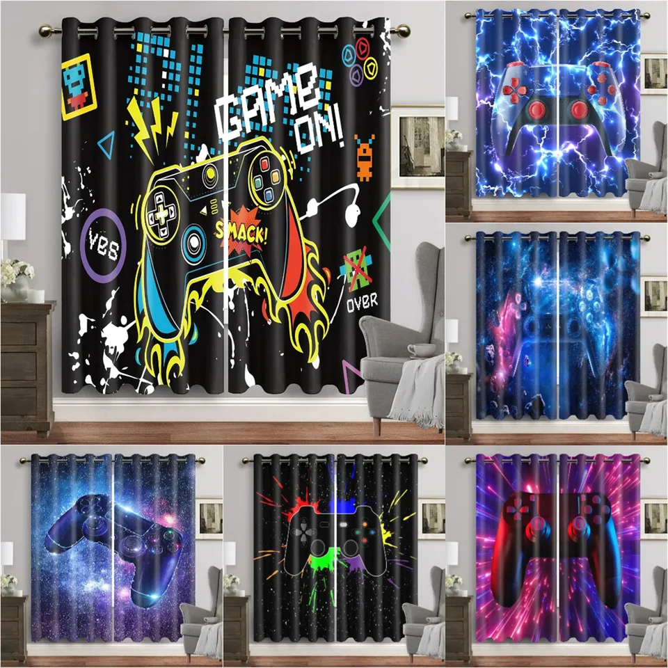 Cool Game Ruck Gamepad Gaming Room Boy Boy okenné závesné žalúzie do obývacej izby detská spálňa kúpeľňa Kicthen Door Home Decor2pcs