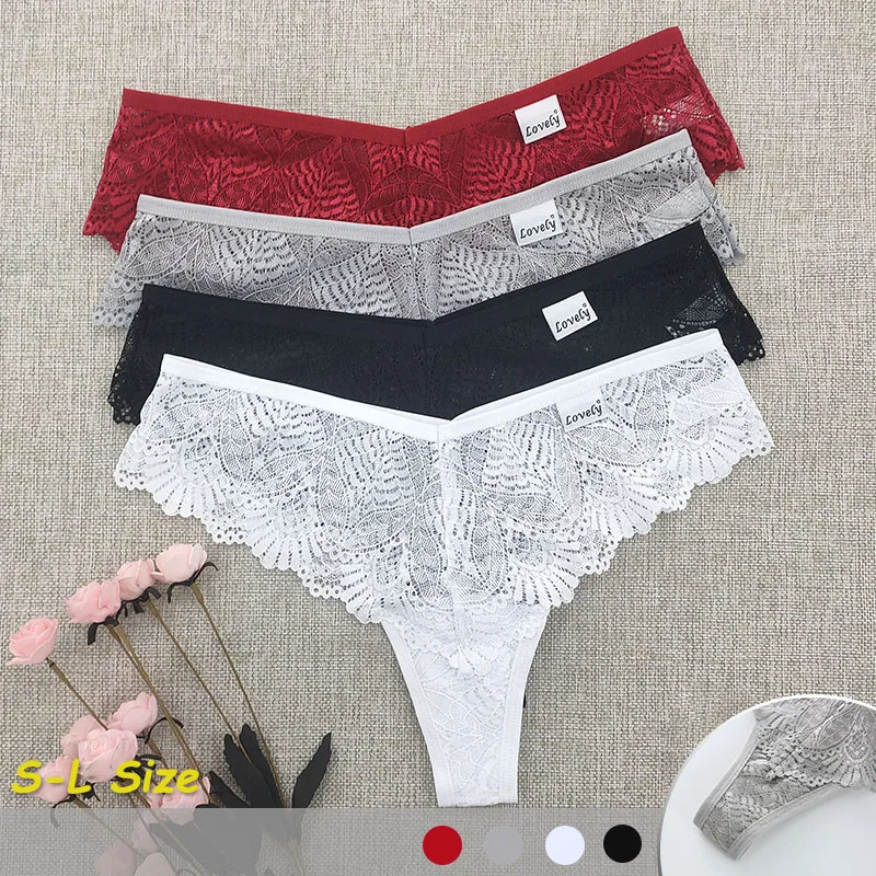 Cool Hollow Out G-String Transparentné spodné prádlo Sexy ženské dámske čipky zvodné nízko pás
