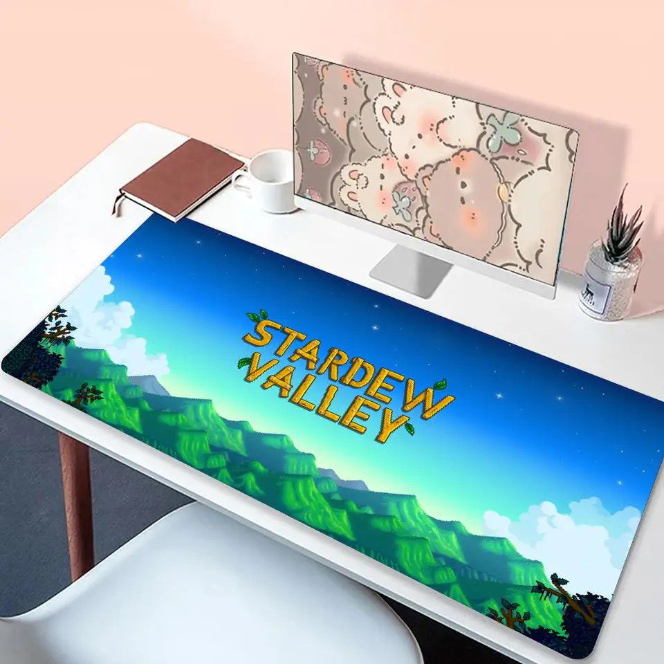 Cool Hot Pixel Indie Adventure Game Stardew Valley Mouse Pad Non-Slip Gum Gucking Locking Mousepads Game Play Mats Gaming Mouse