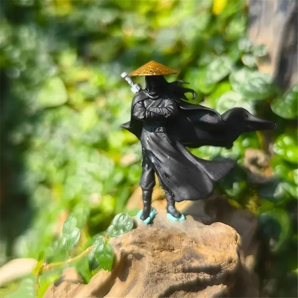 Cool kung fu mini čínsky šermiar postava nepremokavá kreatívna záhrada miniatúry roztomilé vynikajúce mačky sochy pieskového stola