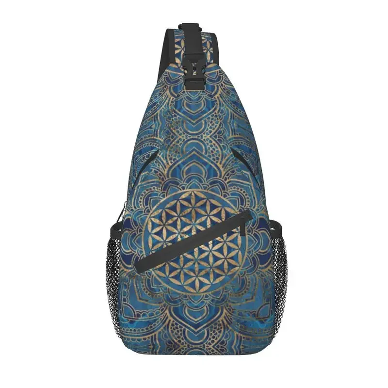 Cool Kvet života v Lotus mandala krížový batoh mužov Budhizmus na ramene hrudníka na cestovanie