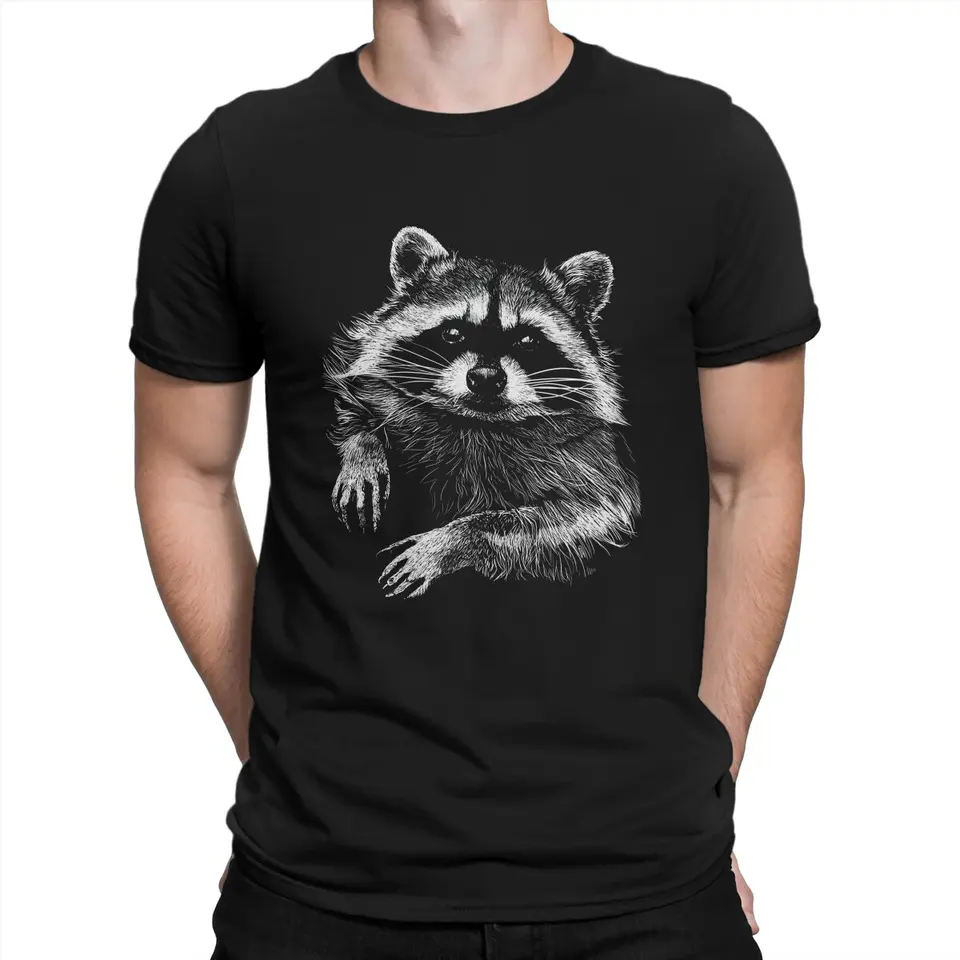 Cool mývala tričko Classic Teenager Graphic Grafický veľký O-krk tričko Topajte Harajuku Pánske krátke rukávy