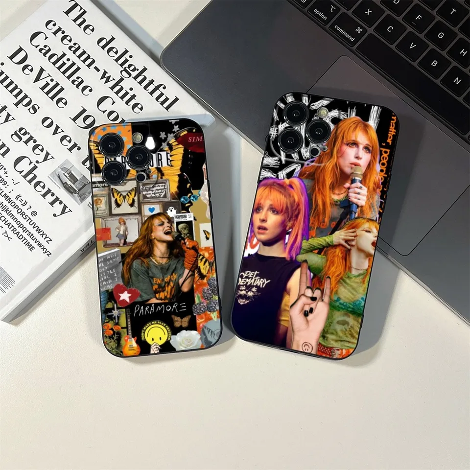 Cool Paramore Orange Pase pre iPhone 15 14 11 12 Pro 8 7 15 Plus 13 12 14 Pro Max xr xs Mini SE 2020 Čierne obaly