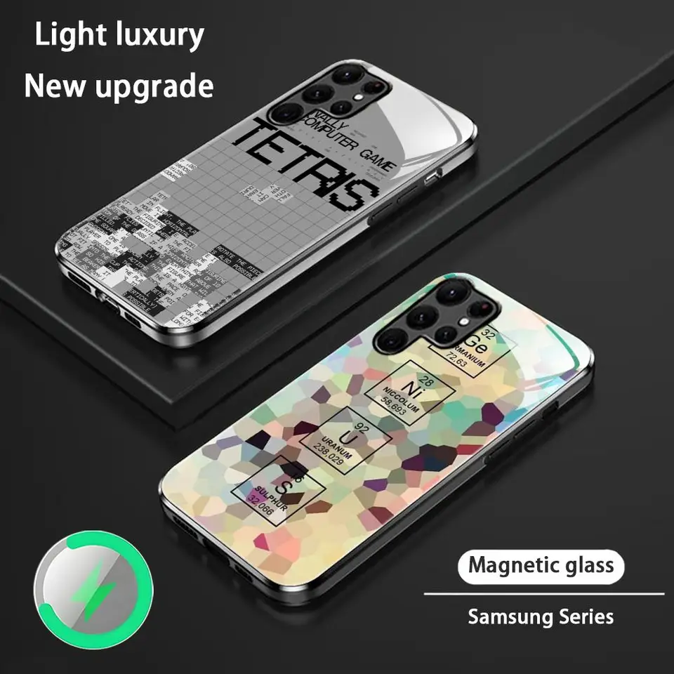 Cool Periodic Table Hot Telefón puzdro pre Samsung S25 S24 S23 S22 S21 S20 Plus Ultra Note20 Glass Magnetic Case