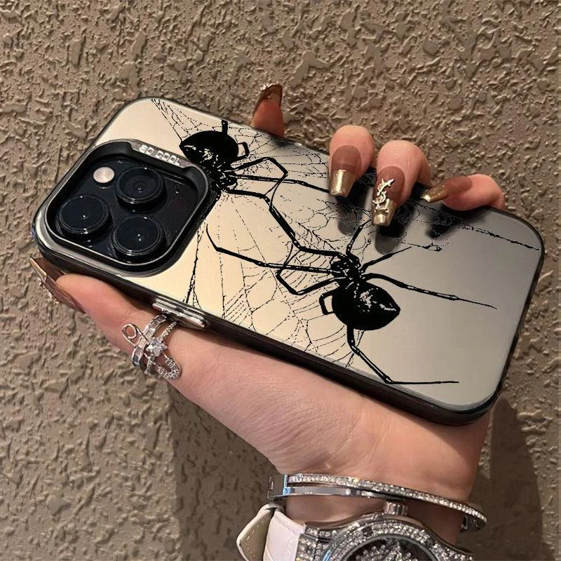 Cool Two pavúky Telefón CASE pre iPhone 11 12 13 14 15 Pro 7 8 Plus xr x xs Max