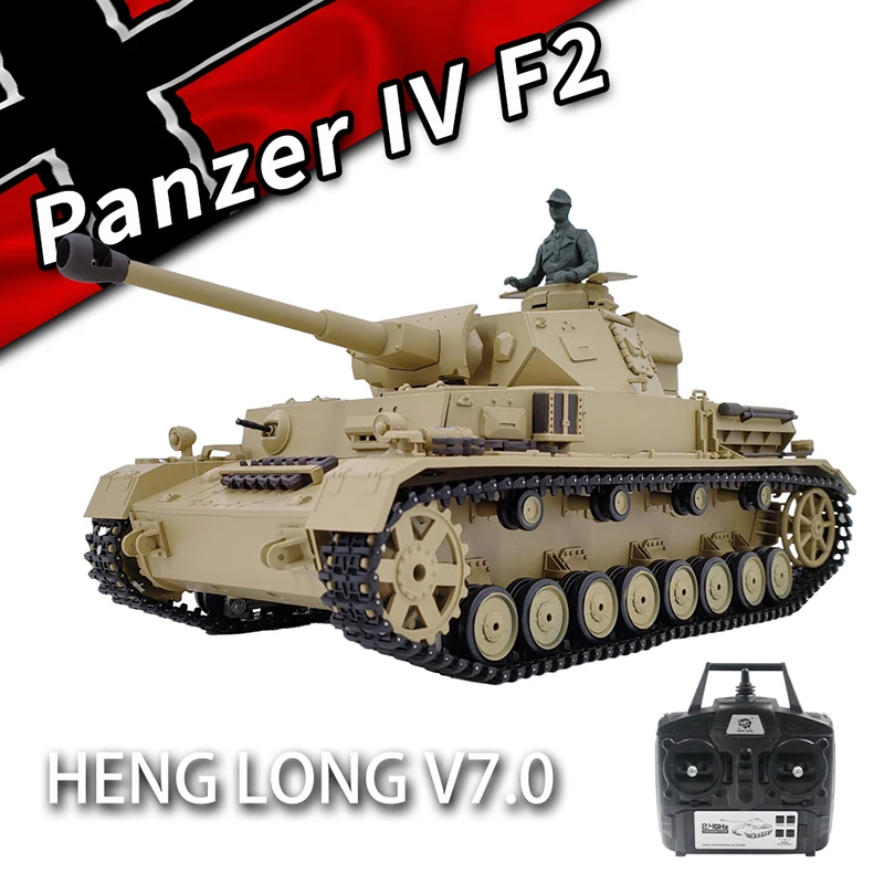 Coolbank Henglong 3859-1 Aktualizácia Verzia 1:16 Diaľkové ovládanie nemecký Panzer IV F2 Tank model Airsoft Bullets w/ (5000 mAh batéria)
