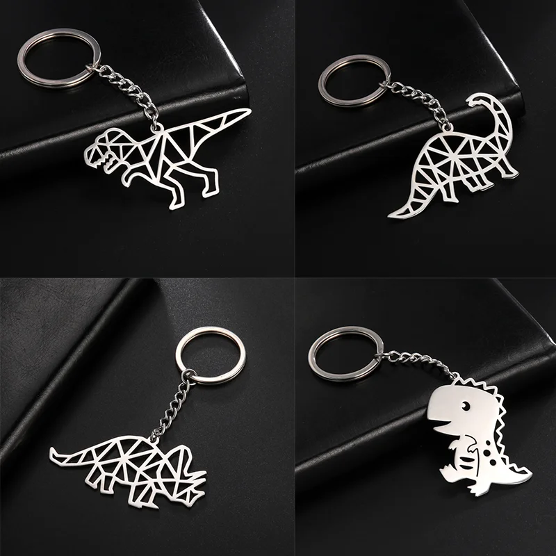 Cooltime roztomilý dutý zviera Dinosaurus Keychain Tyrannosaurus Key reťazový prsteň pre mužov