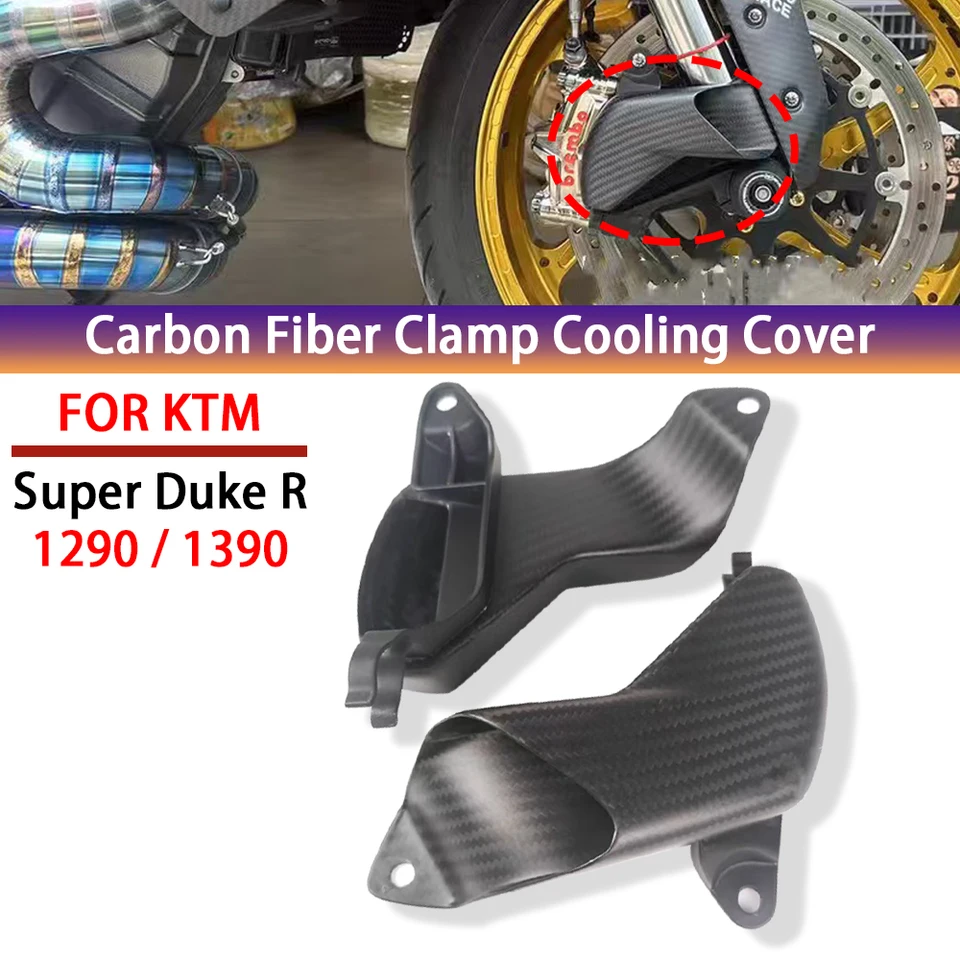 Copertura del Radiatore Pinza Condotto Aria Freno Anteriore Moto vo Fibra di Carbonio za ktm 1290 1390 Super Duke R/RR/R Evo