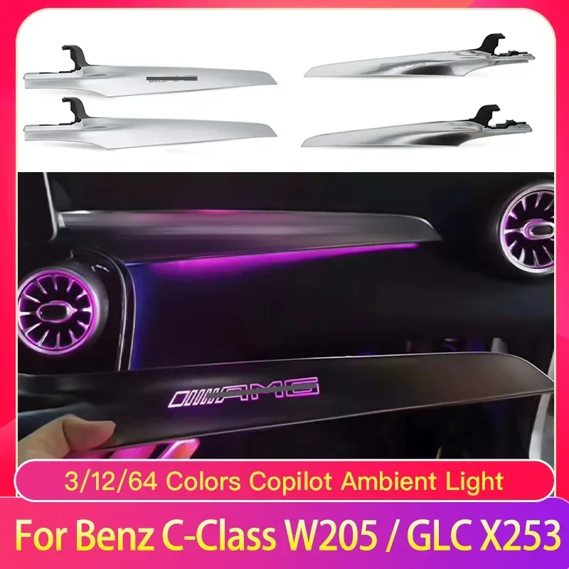 Copilot Light Light 3/12/64 Farby pre Mercedes-Benz C/GLC trieda X253 LED DECORATÍVNE LIGHT EAPROFIT TUNING CAR
