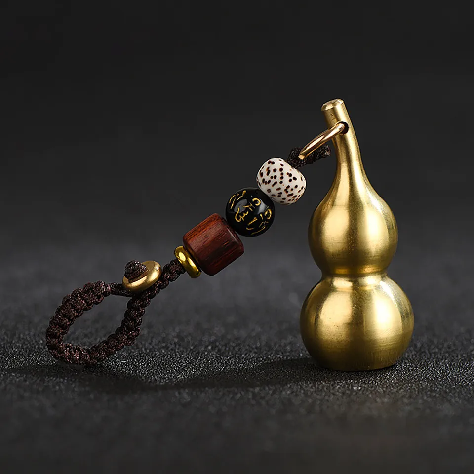 Copper Gourd Key Chain Car Key ORNATION Klávesové kľúče Mosadzný prívesok na kľúče