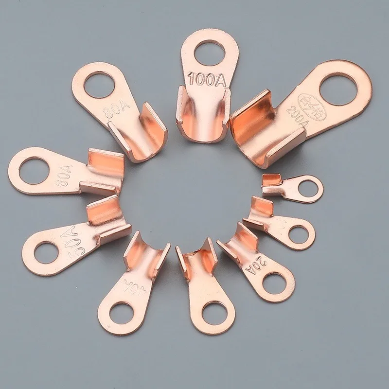 Copper Terminál OT Series konektor konektora konektora Copper Nose Ring Solar LifePo 10 20 30 40 50 80 100 150 250 300a
