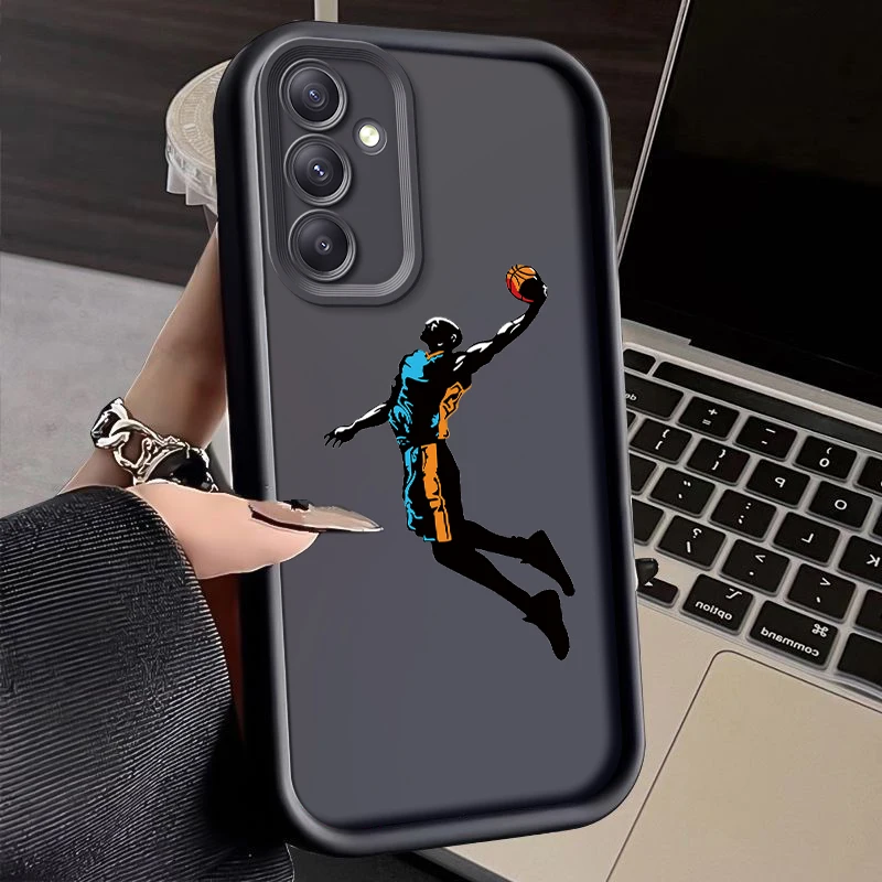 Coque divoký basketbalový telefón pre puzdro pre Samsung Galaxy A05S Jump 3 Wide 6 A24 A14 A13 5G A04S Silikónový anti -kvapkaný mäkký kryt