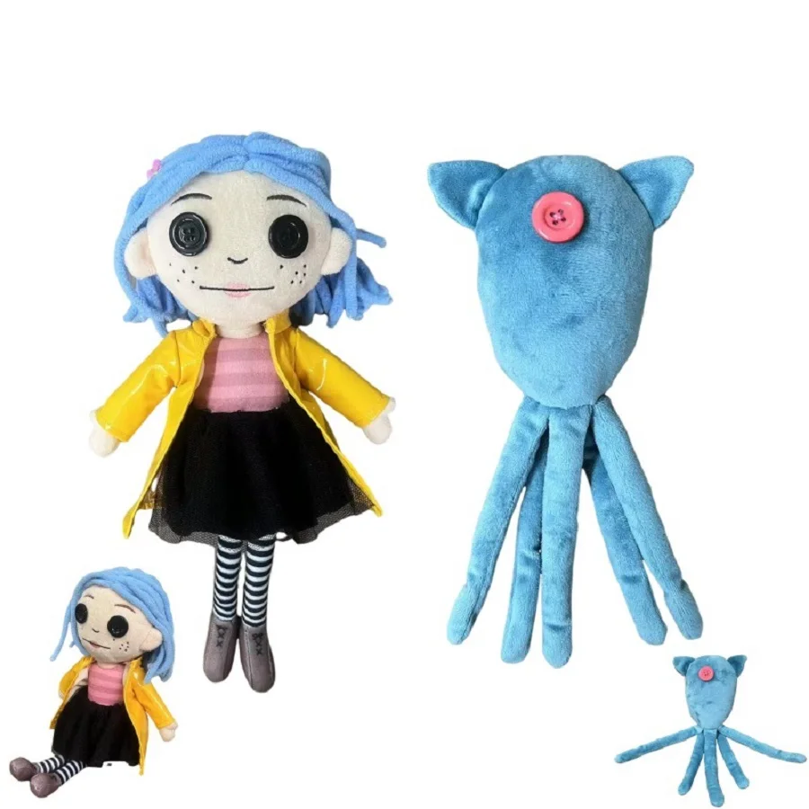 Coraline Squid Caroline Cute Plush Hračky Doll Ghost Mama Octopus Periférna bábika Detské narodeniny Darček vianočný darček