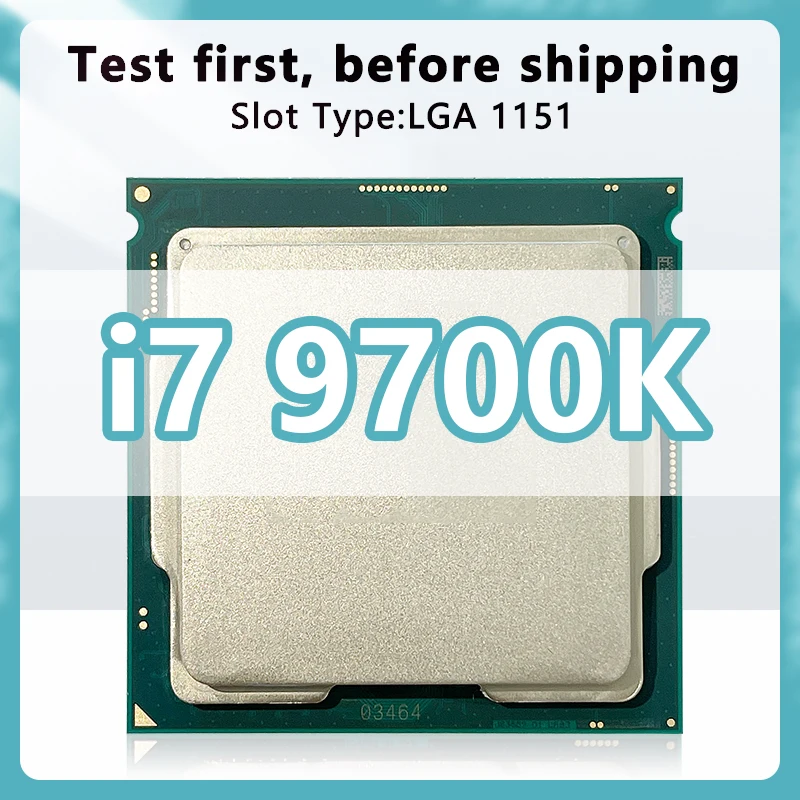 Core i7-9700k CPU 8 jadier 8 vlákien 3,6 GHz 12 MB 95W 9thGeneration Processor LGA1151 pre H370 Z390 Procesor I7 9700K