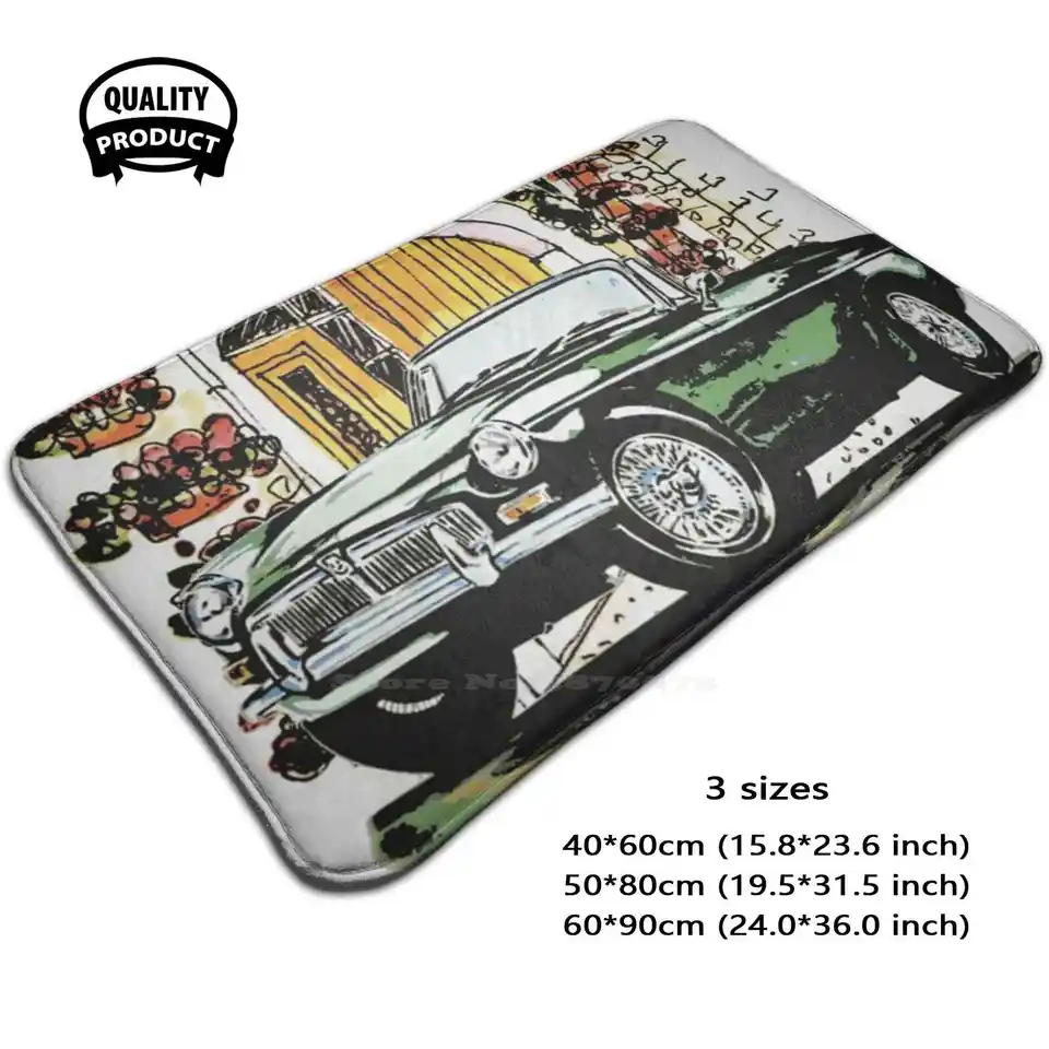 Cornish Affair Soft Cushion Car Home Carpet Dvere Mat Mgb Roadster RALL RACING SPORT SPORT CAR CLASSON VOZIDLA VOZIDLA Britské vozidlo