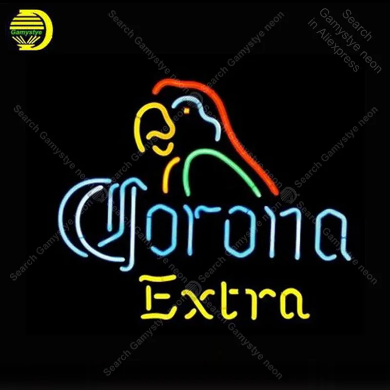 Coron Extra Parrot Neon Sign Neon Lamp Glass Tubes Pive Bar Pub Store Handraft Iconic Sign Personalizovaný cool neónový znak