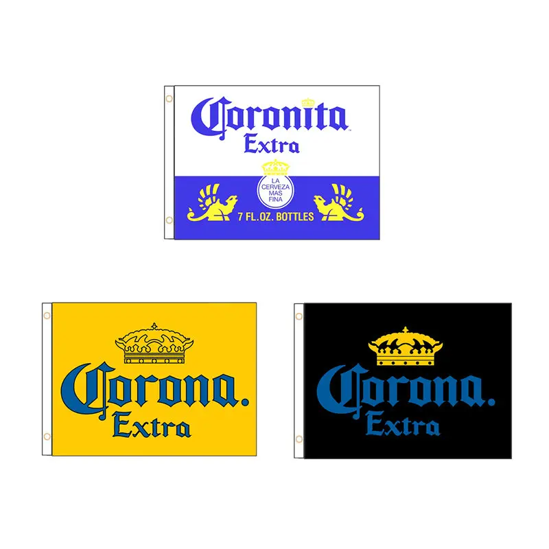 Corona Extra Flag Tapestry Banner 2x3ft 3x5ft Polyester Double Stitched Vivid Farb Outsed Outdoor GQ-042