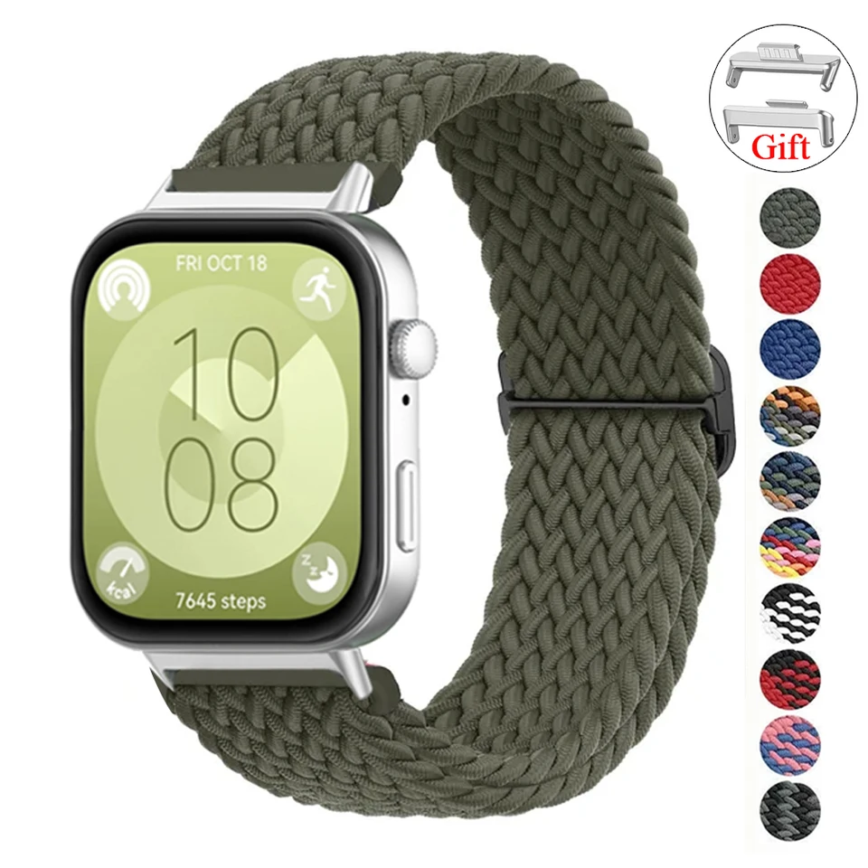 Correa for Huawei Watch Fit 3 Strap Accessories náhradný remeň opletený slučka Nylon Sport Wrist náramok pre kapelu Huawei Fit3 Band