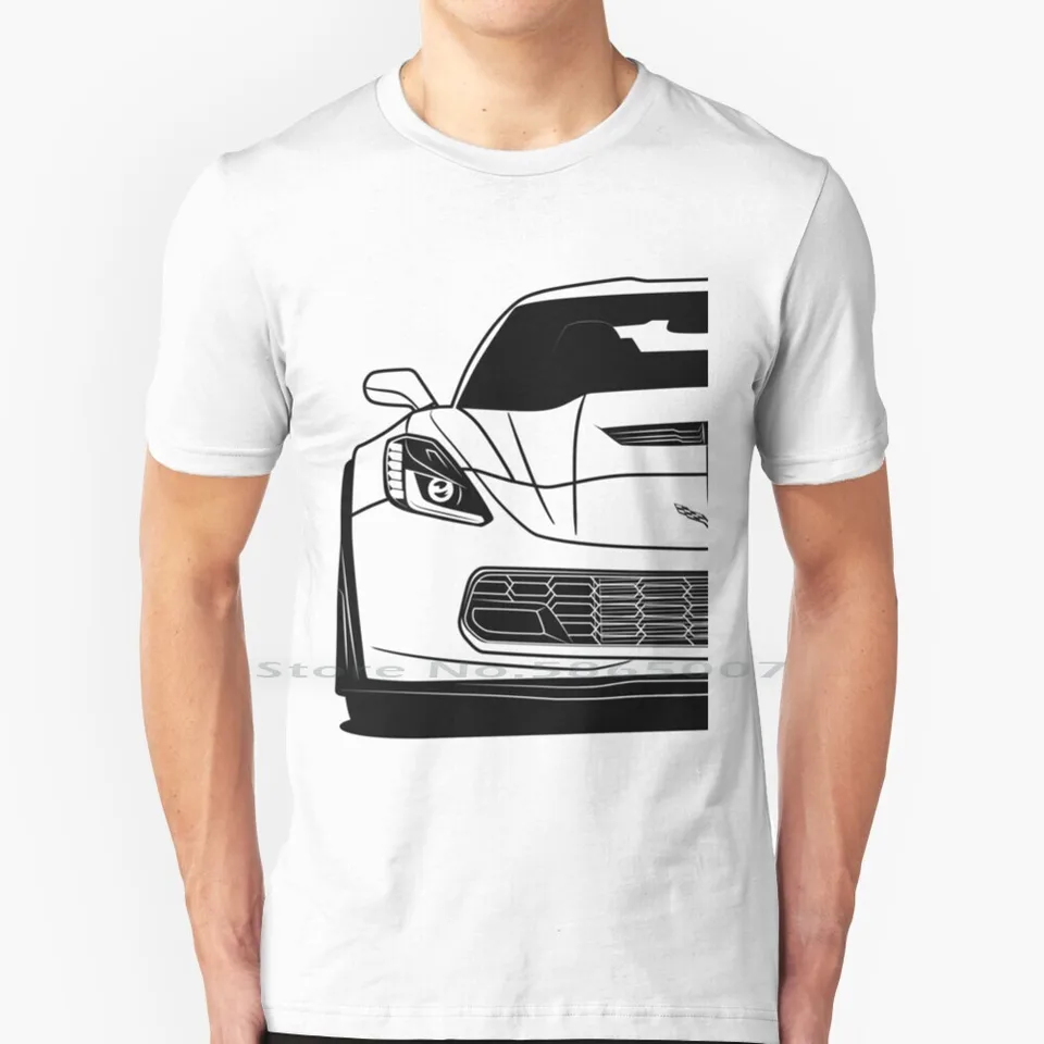 Corvette C7 Z06 Najlepší košeľový dizajn 100% bavlnené tričko Corvette American Muscle World World C7 Z06 TEE TEE STREAVE DLHODOBÝ RÁBLO