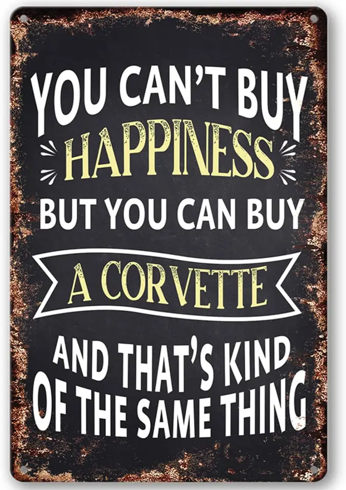 Corvette znaky Corvette Gifts for Men Funny garážový automobil kovový cín cín corvette plagát miestnosť Man Cave Decor Room doplnky 8 × 12