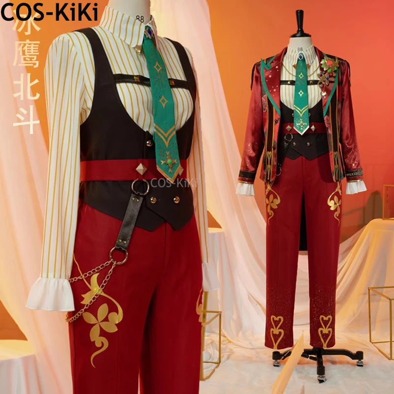 Cos-Kiki Ensemble Stars 2 Trickstar Hidaka Hokuto/Akehoshi Subaru/Yuuki Makoto/Isara Mao Game Suit Pekný kostým Cosplay