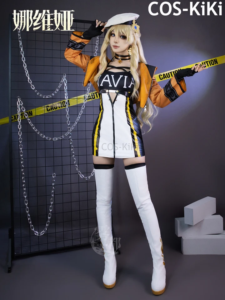 Cos-kiki genshin dopad Navia Racing Suit Sexy šaty Uniformný cosplay kostým Halloween Party rola hre outfit Women XS-3XL