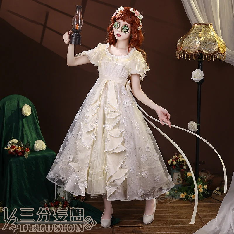 Cos-Kiki Identity v Alice Daross Little Girl Eurydice Game Suit Elegantné šaty Cosplay kostým Halloween Party Outfit Women