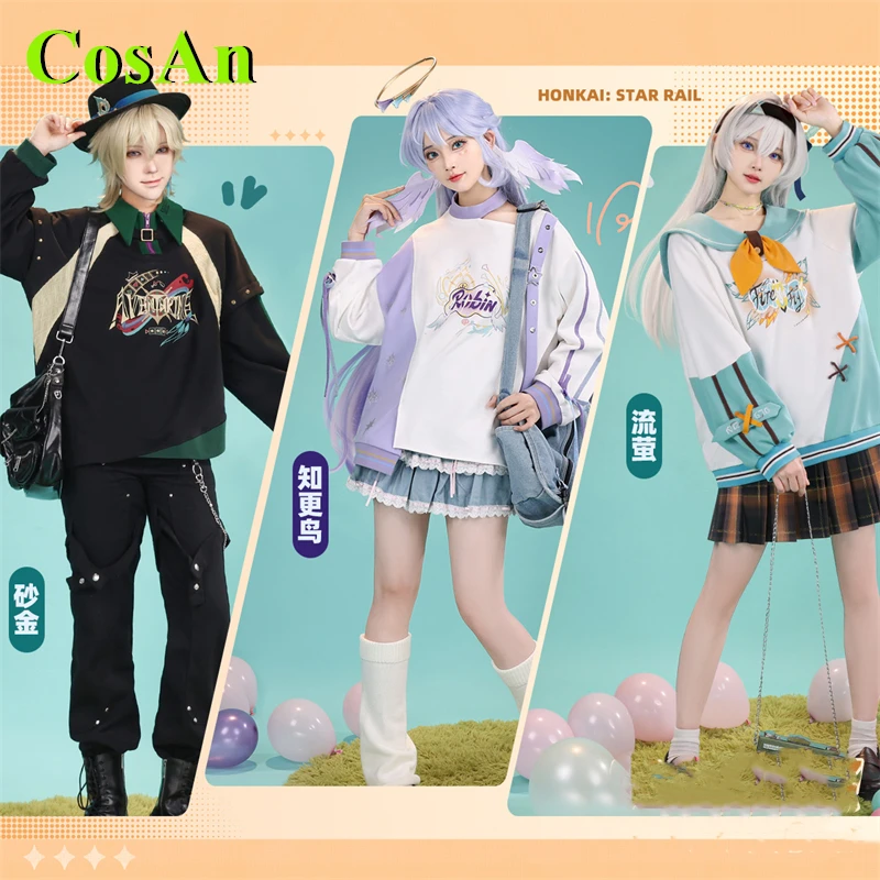 Cosan Game Honkai: Star Rail Firefly/Aventurine/Robin Coat Cosplay Cosplay Kostým kapucňa Party Road Play Nové oblečenie
