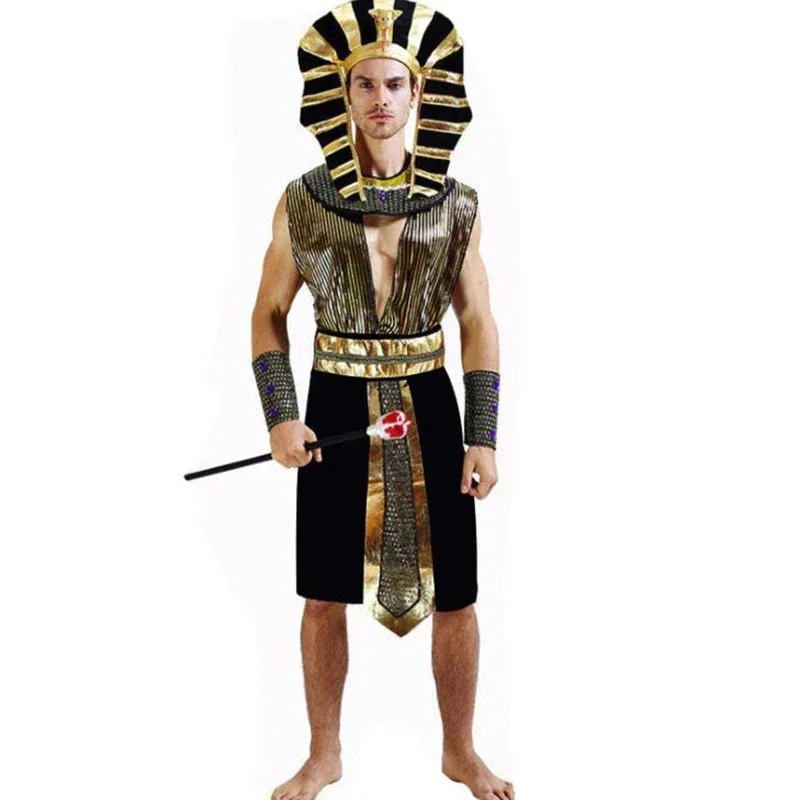 Cosbao Halloween kostýmy Staroveký Egypt Egyptský faraón Tutanchhamun King King Cisárová Kleopatra kráľovná kostým Cosplay oblečenie pre m