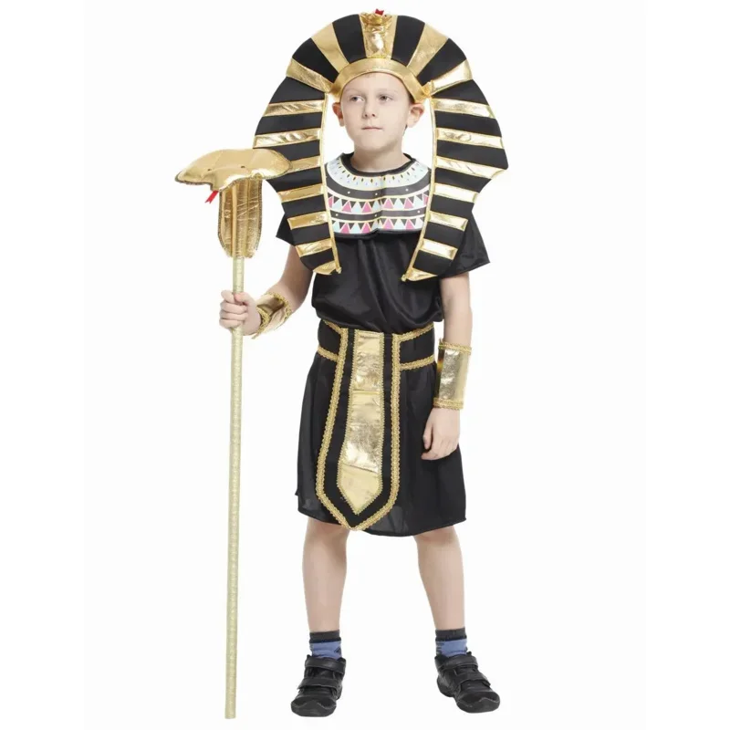 Cosdea Boy faraón kostým rúž Halloween Purim Kid staroveký egyptský outfit outfit detský kráľ egypt