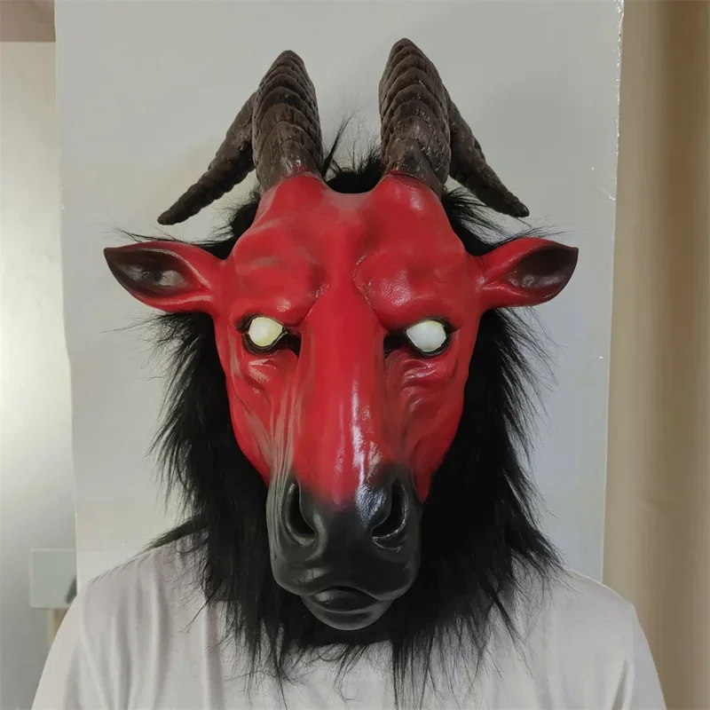 Cosdea kozka antilopa maska ​​latexová zvieratka hlava maska ​​Mask chmattiny zvierat kozie masky dospelých dospelých Halloween Party Party