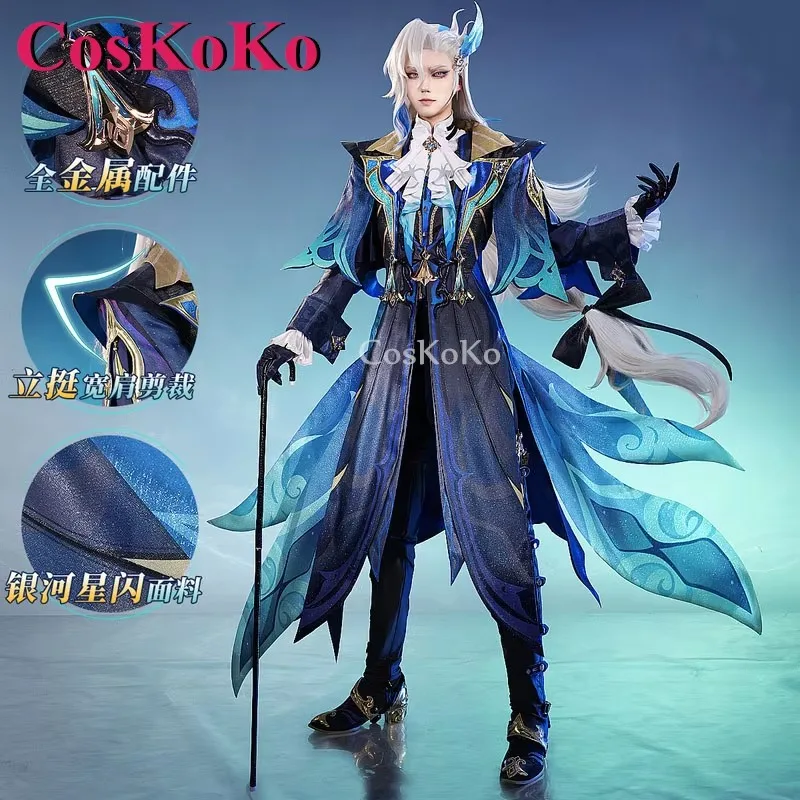 Coskoko Neuvillette Cosplay Game Genshin Impact Costy Pekné módne bitky uniformy Halloween Party rola Play oblečenie nové