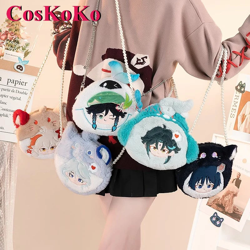 Coskoko Xiao/Scaramouche/Kaedehara Kazuha/Venti/Furina Bag Cosplay Game Genshin Impact Periférna kreativita Kvalitná zmena
