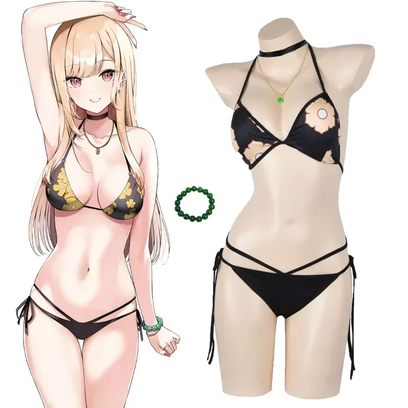 Cosl120 Anime My Detring Up Darling Kitagawa Marin plavky cosplay kostým bikini doplnky obleky plavky Žena
