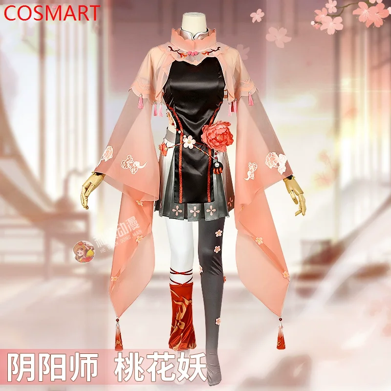 Cosmart Onmyoji cos Peach Foggy Momo Ladies vždy nosí štíhle fit cosplay kostým cos Game Anime Party Uniform Hallowen Play rola rola