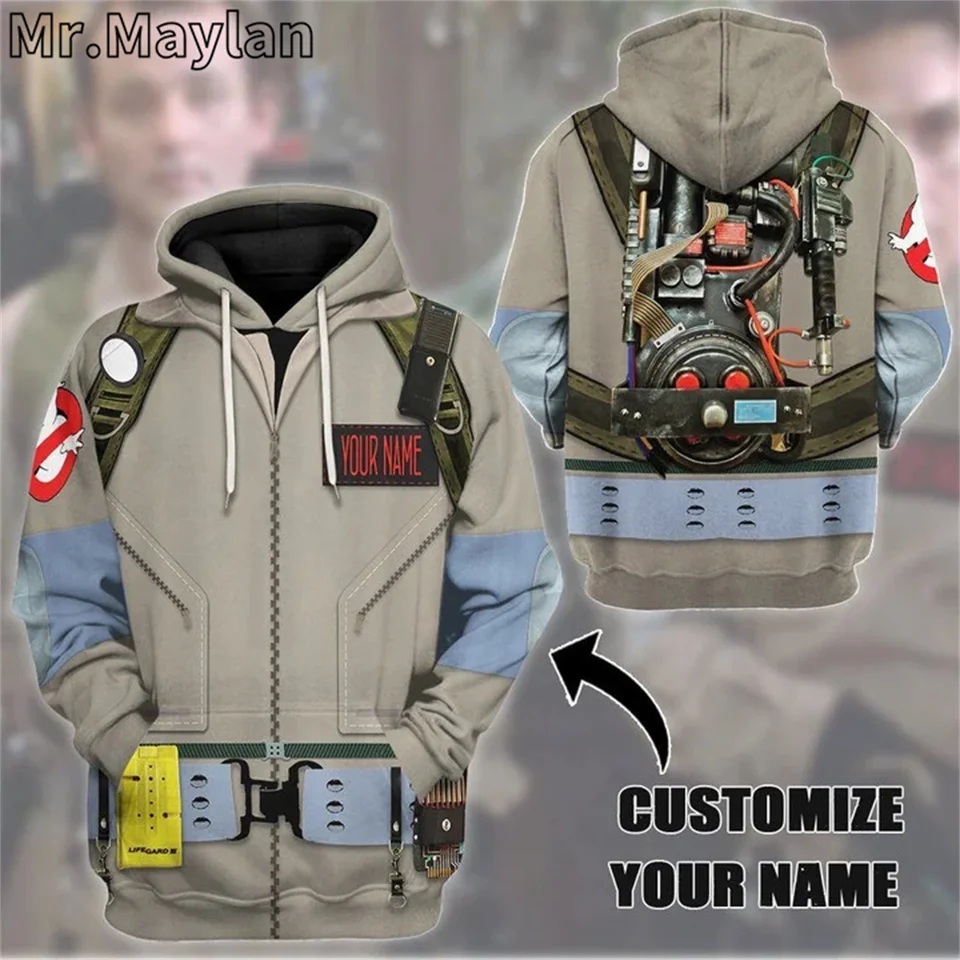 Cosplay 3D plne tlačený ghostbusters bunda Muži/ženy kapucňa unisex príležitostné chlapci Streetwear mikina pulvover sudadera hombre