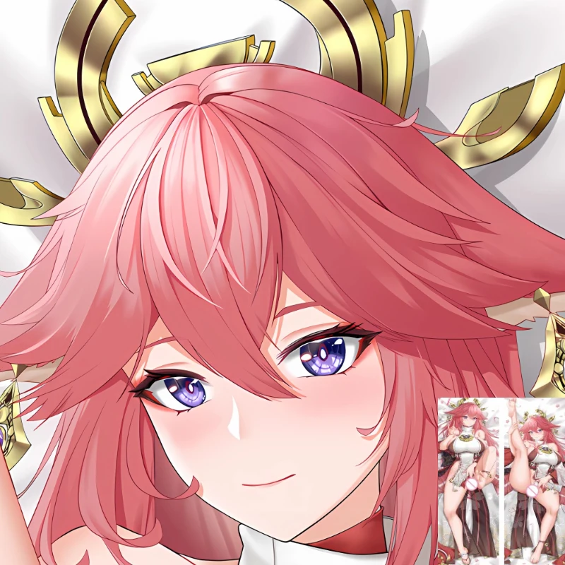 Cosplay dakimakura Anime Yae Miko vankúš obojstranný výtlačok Domáca objíma
