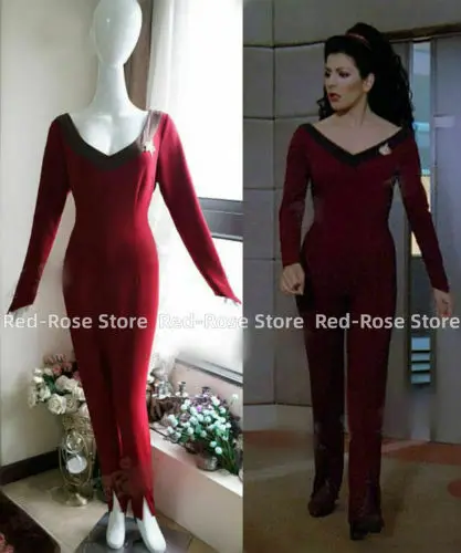 Cosplay Deanna Troi kombinézy Uniformy kostýmov oblečenie Halloween Carnival Party Suit Vianoce
