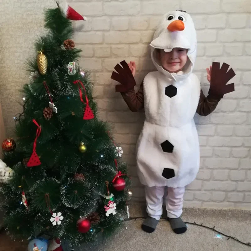 Cosplay Frozen Snowman Olaf Cartoon maskot kostým anime pódium show Vykonajte oblečenie ozdobné šaty párty karneval kostým pre deti darček