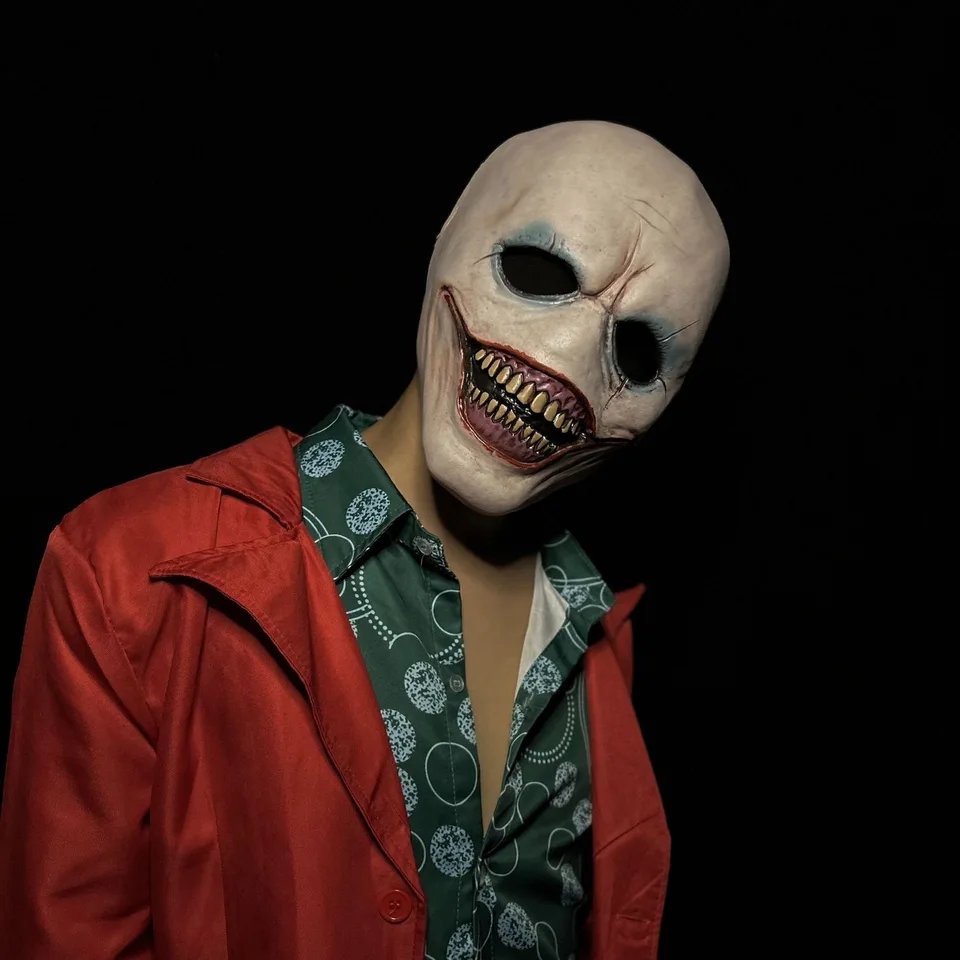 Cosplay horor Joker Mask Half Terror Terror Creepy Gagtooth Demon Latex Mask Halloween Masques Carnaval Podobne klaunské masky pre mužov