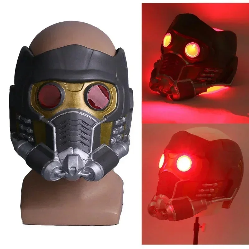Cosplay hviezda Lord LED prilba latexová maska ​​Infinity War War Peter Jason Quill Led Mask Superhrdina rekvizity Halloween Party