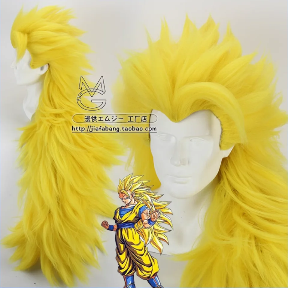 Cosplay kostýmy Z Super Goku Golden Zamasu Wig Hair Saiyan 3 Kakarotto Halloween