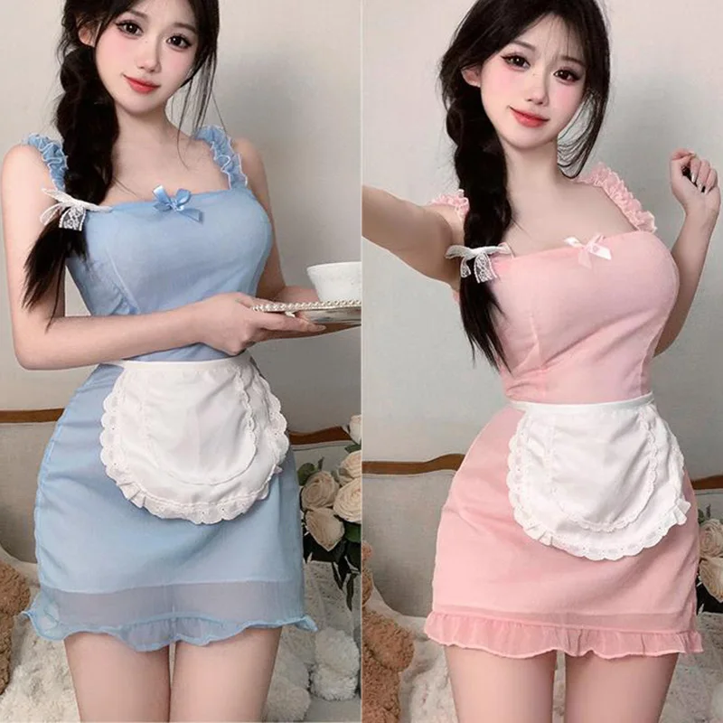 Cosplay oblečenie mlieko ochutené malá kuchyňa slúžka cos set sexy uniforma rola hrať