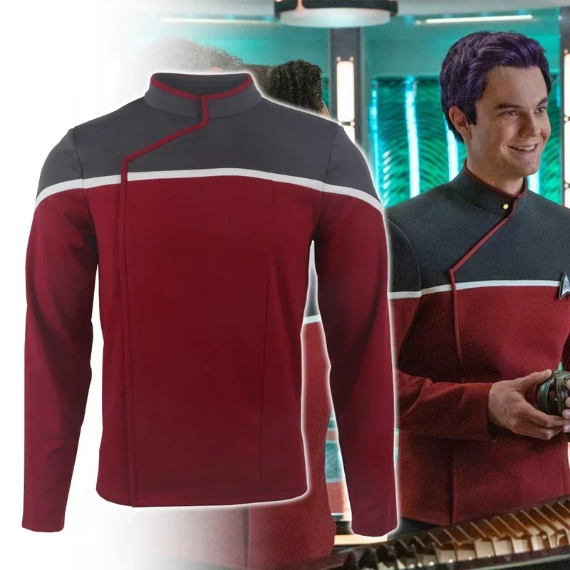 Cosplay Strange New Worlds kostýmy Dolné paluby šaty uniformy hviezdne košele odznak kostým Halloween Party prop ker2