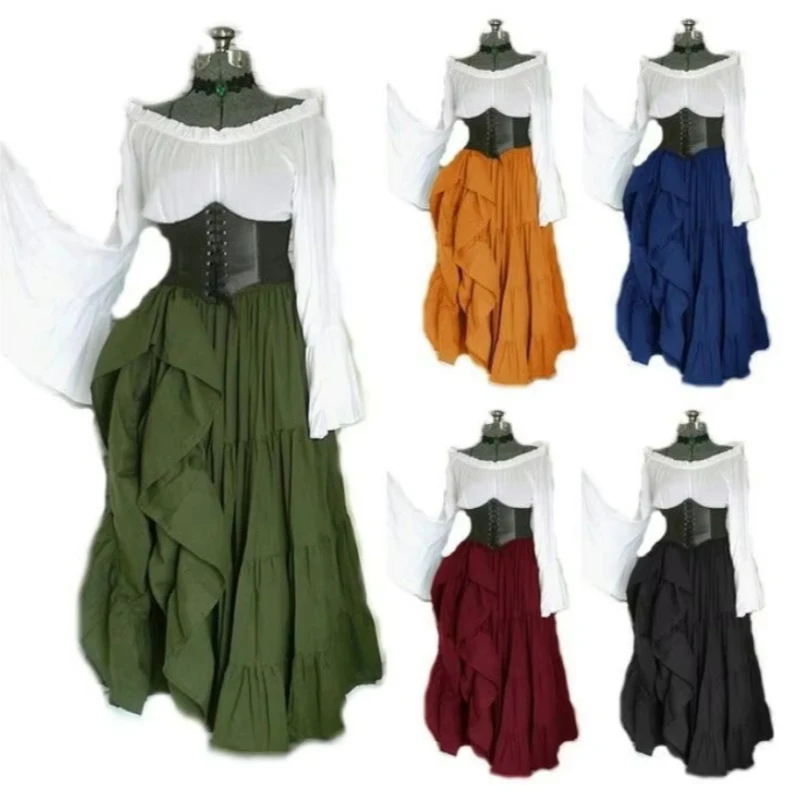 Cosplay viktoriánska gotická kráľovná večerné šaty kostým Ženy Stredoveké renesančné renesance Elf princezná Lolita Party retro maškarná lopta